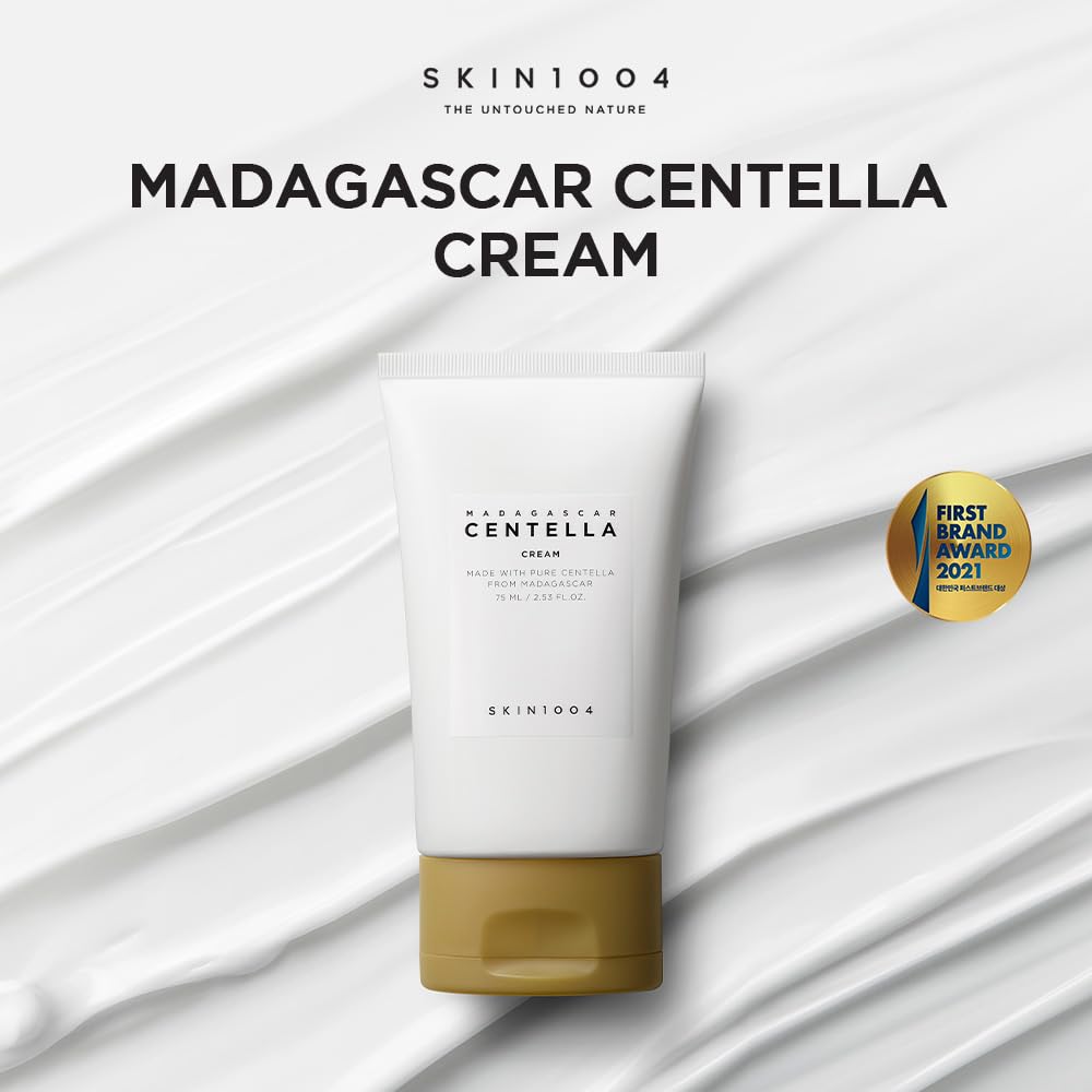 SKIN1004 Madagascar Centella Cream 2.53 fl.oz Organic Ingredients Moisturizing Brightening Wrinkle Care